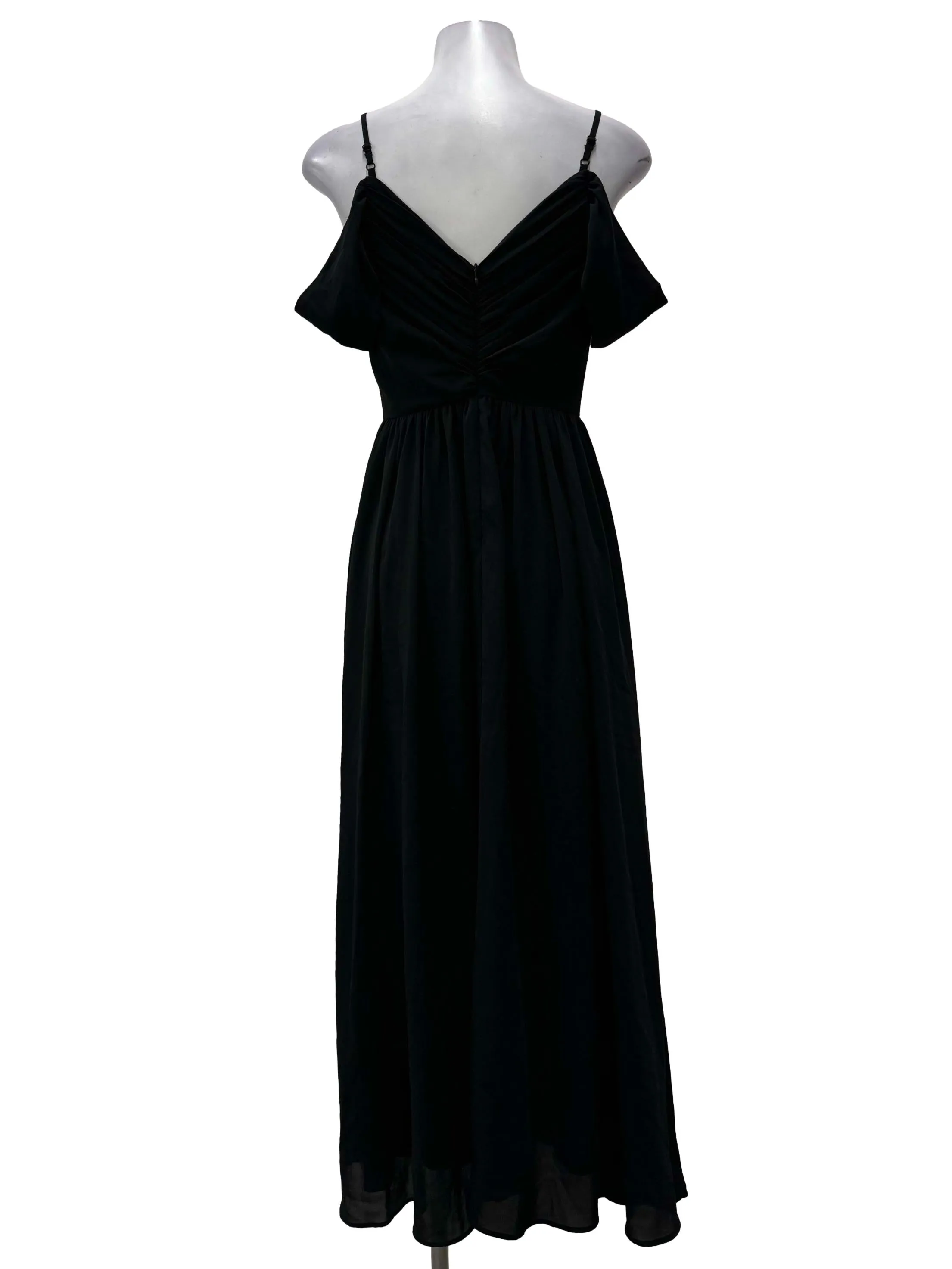 Black V Off Shoulder Dress