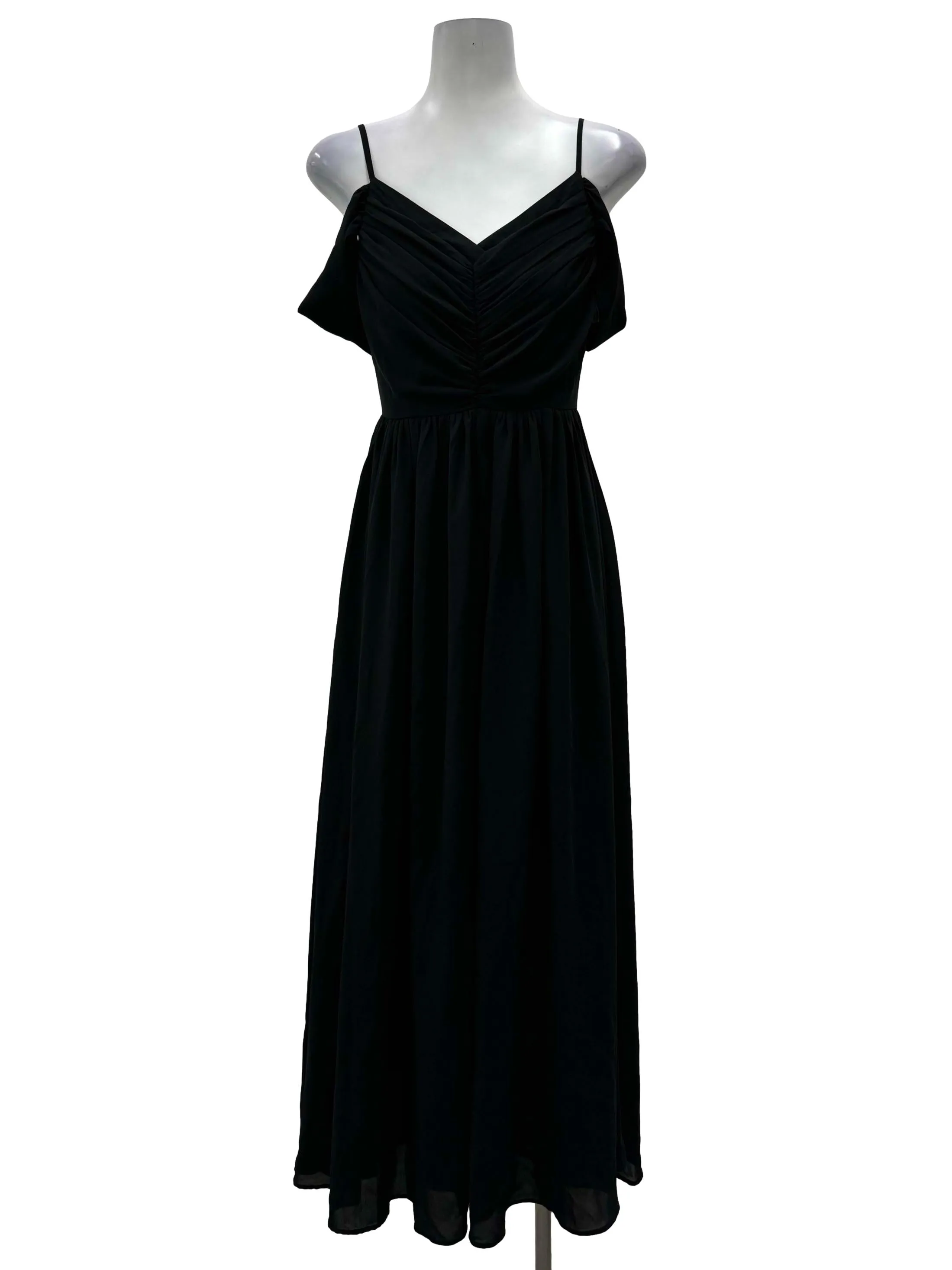 Black V Off Shoulder Dress