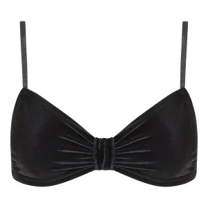 Black Velvet Devin Bikini Top