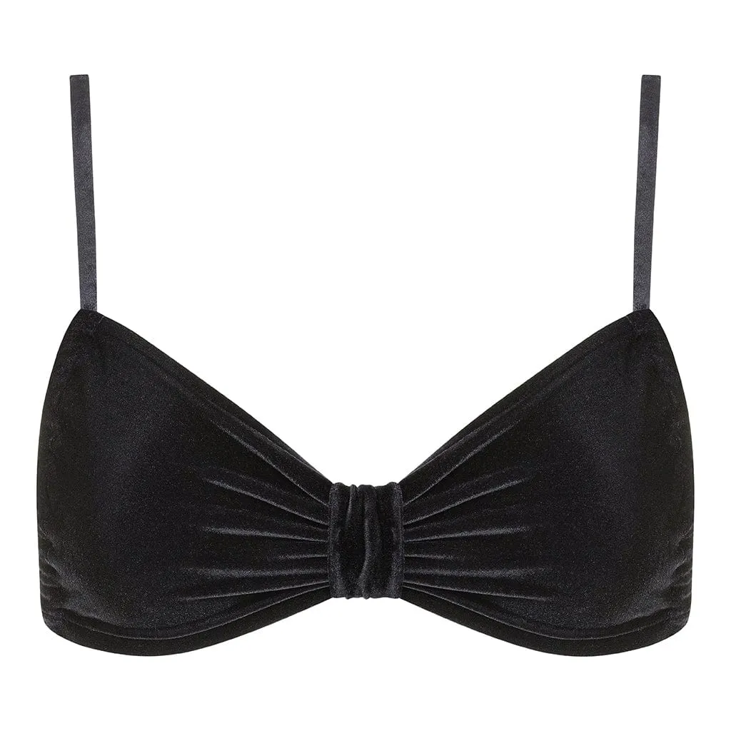 Black Velvet Devin Bikini Top