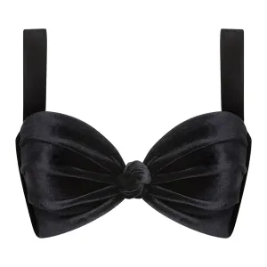 Black Velvet Hayden Bikini Top