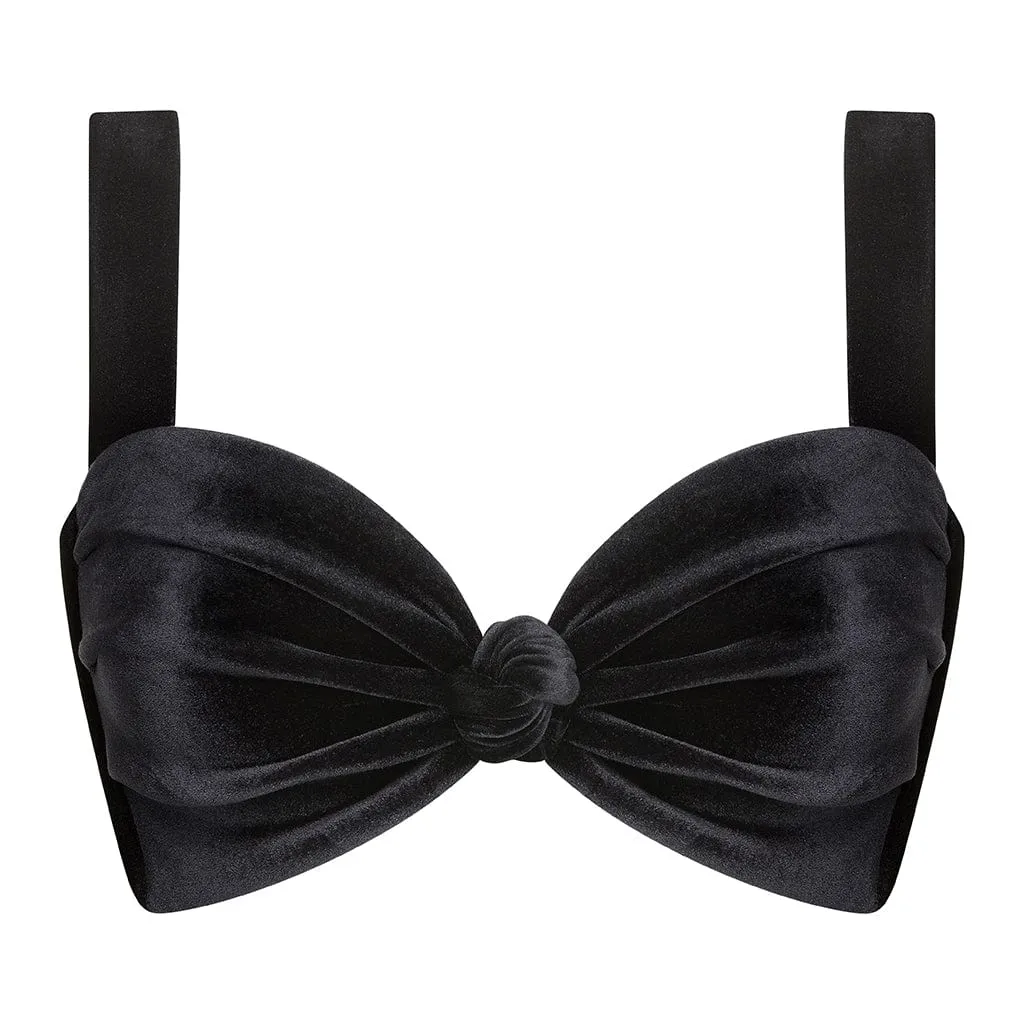 Black Velvet Hayden Bikini Top