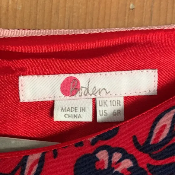Boden Wall Flower red poinsettia flippy pencil dress