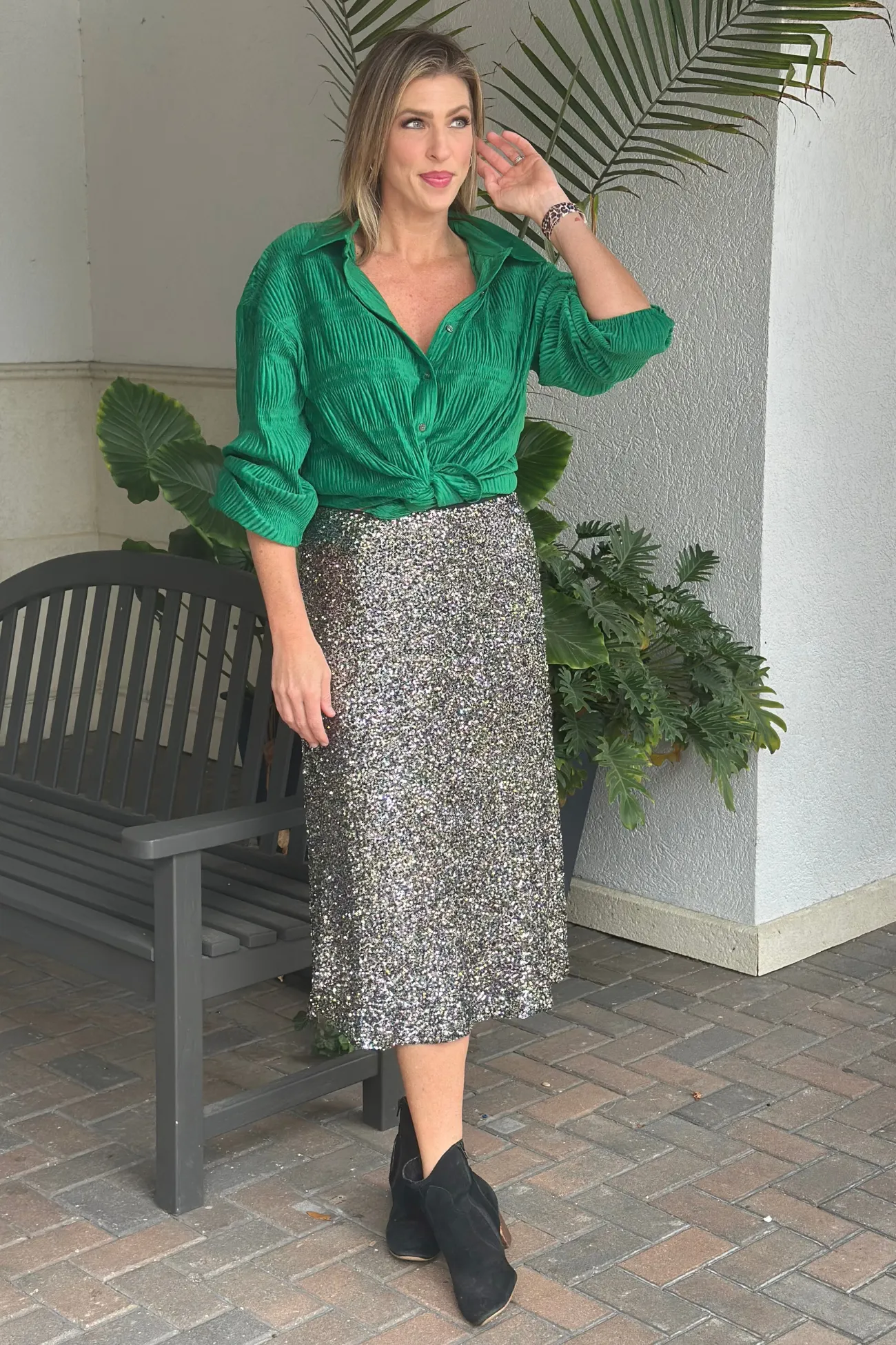 Bonnie Sequin Maxi Skirt