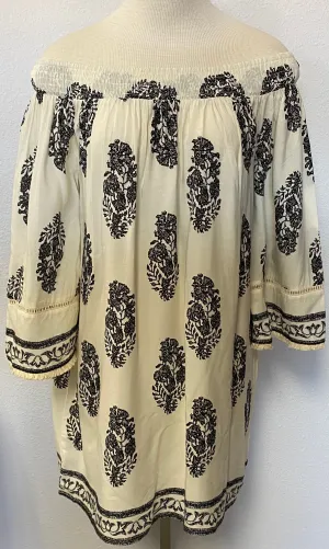 BORDER PRINT DRESS