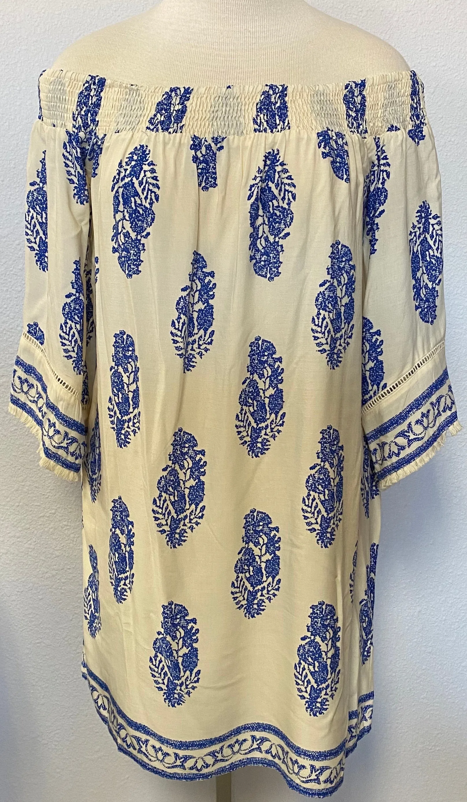 BORDER PRINT DRESS