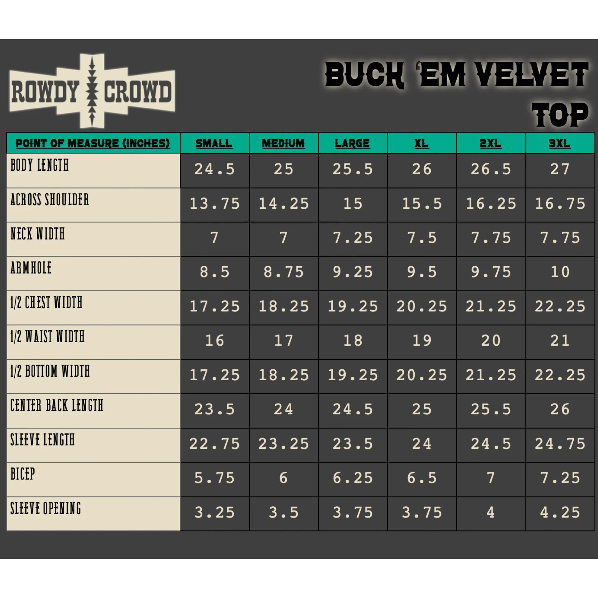 Buck 'Em Velvet Top