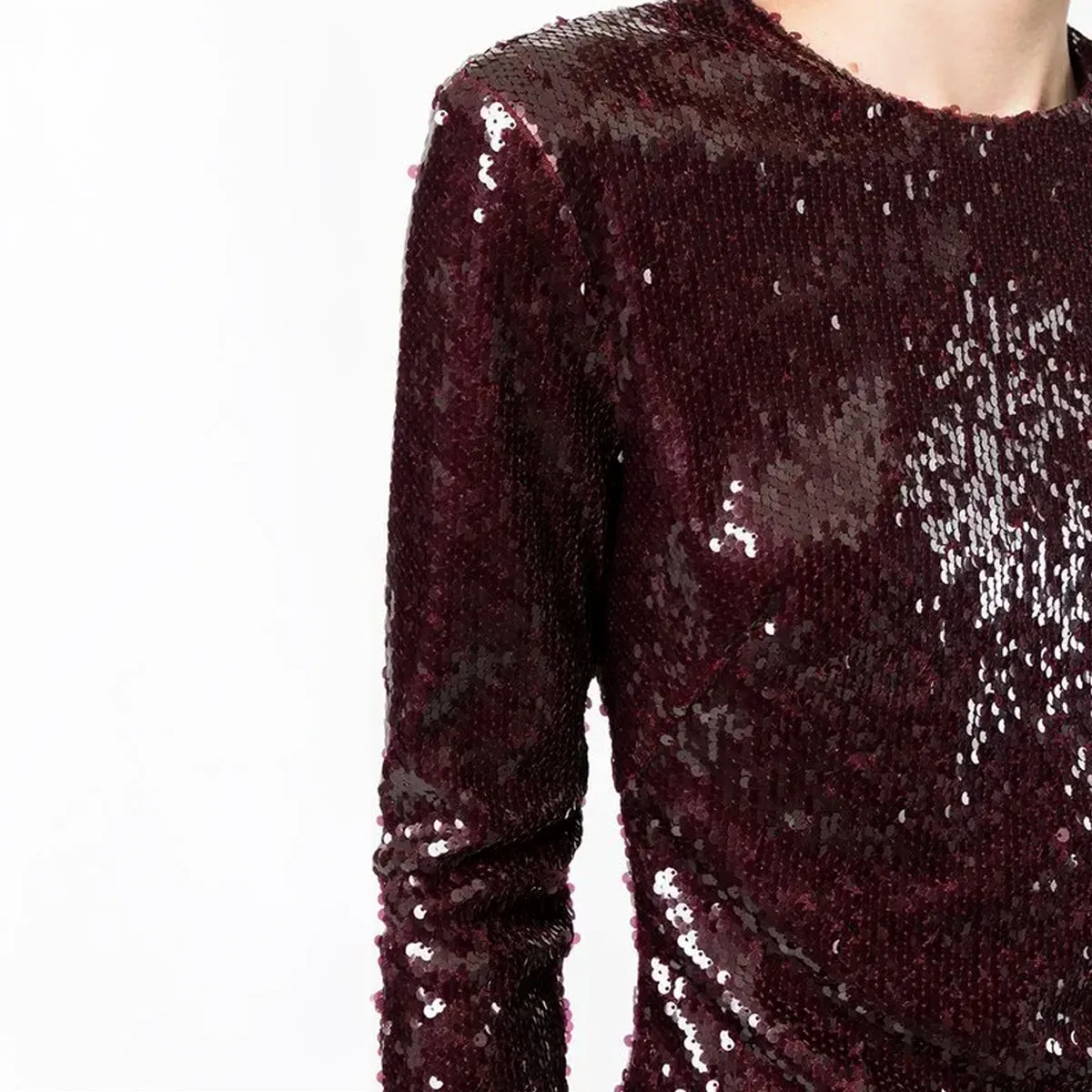 Burgundy Sequin Top