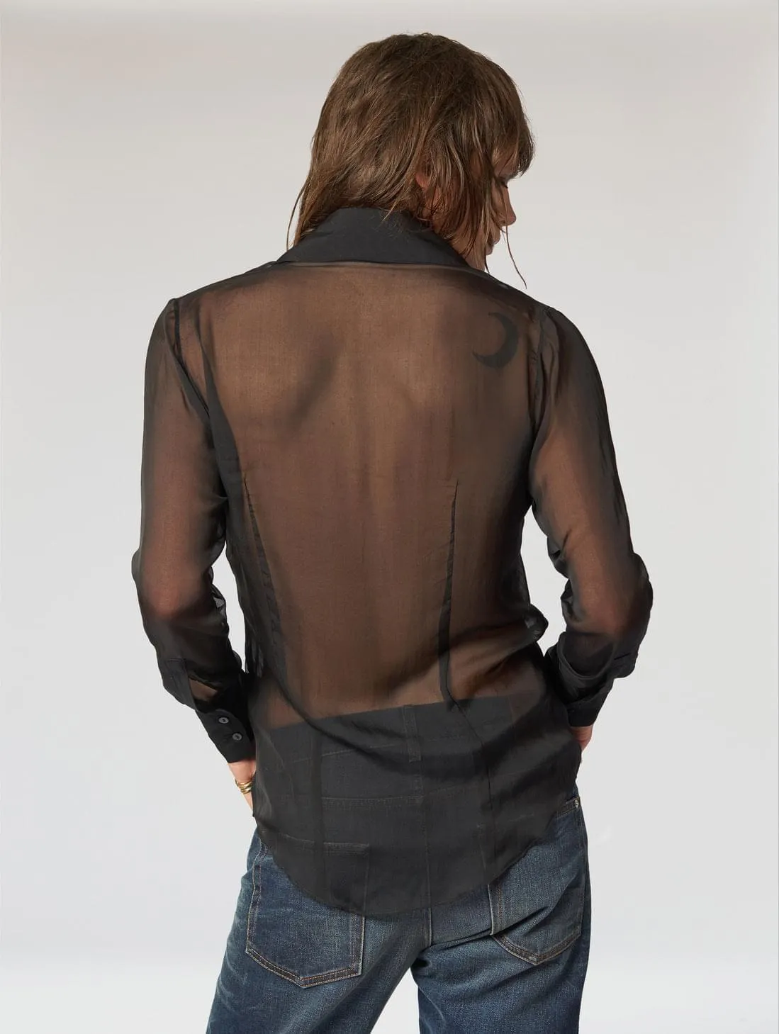 CHANTAL SILK SHIRT IN BLACK - Man