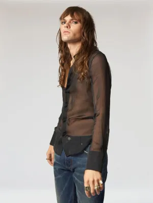 CHANTAL SILK SHIRT IN BLACK - Man