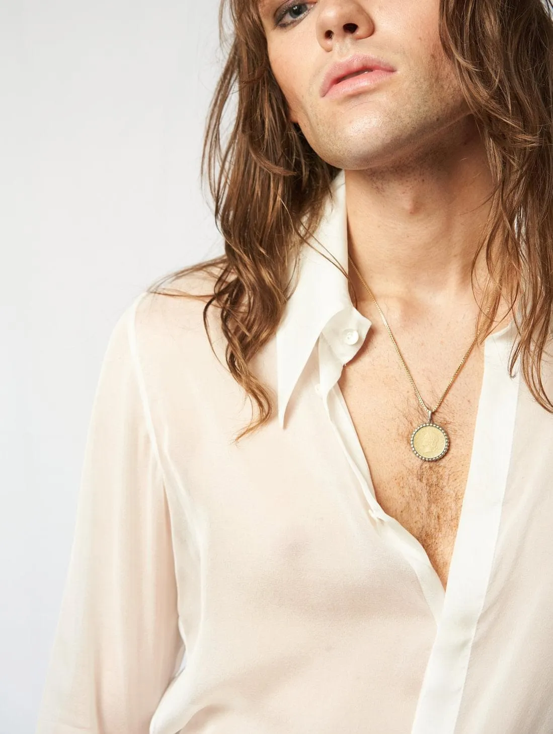 CHANTAL SILK SHIRT IN WHITE - Man