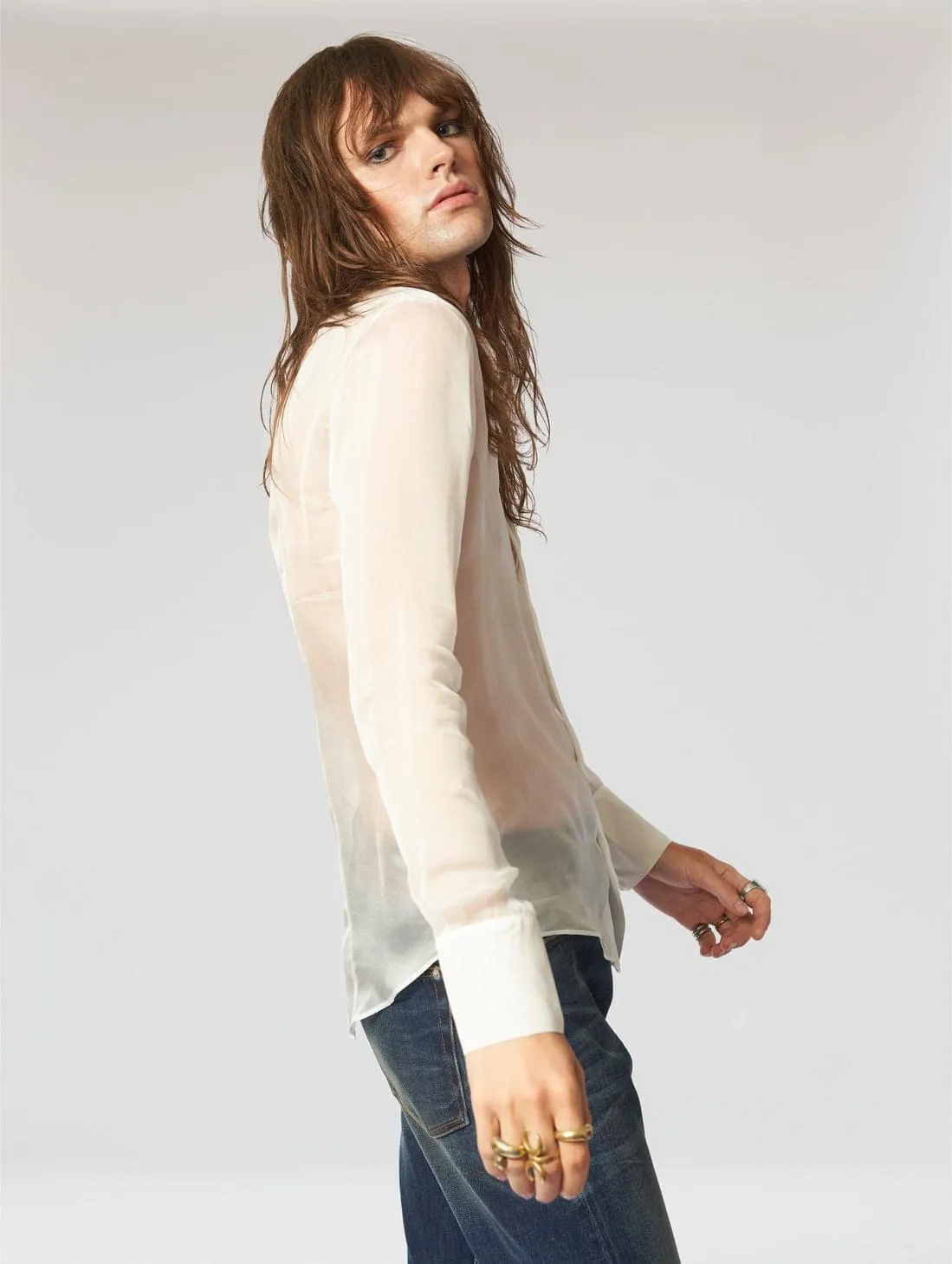CHANTAL SILK SHIRT IN WHITE - Man