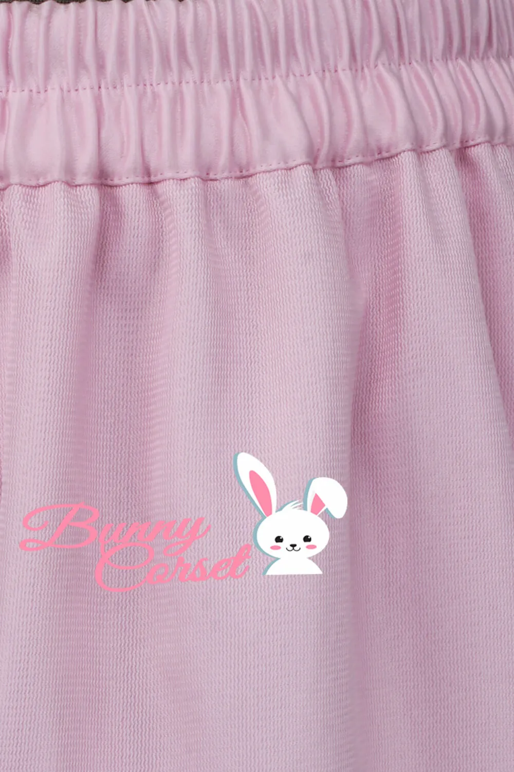 Charlie Pink Satin & Mesh Net Elasticated Skirt