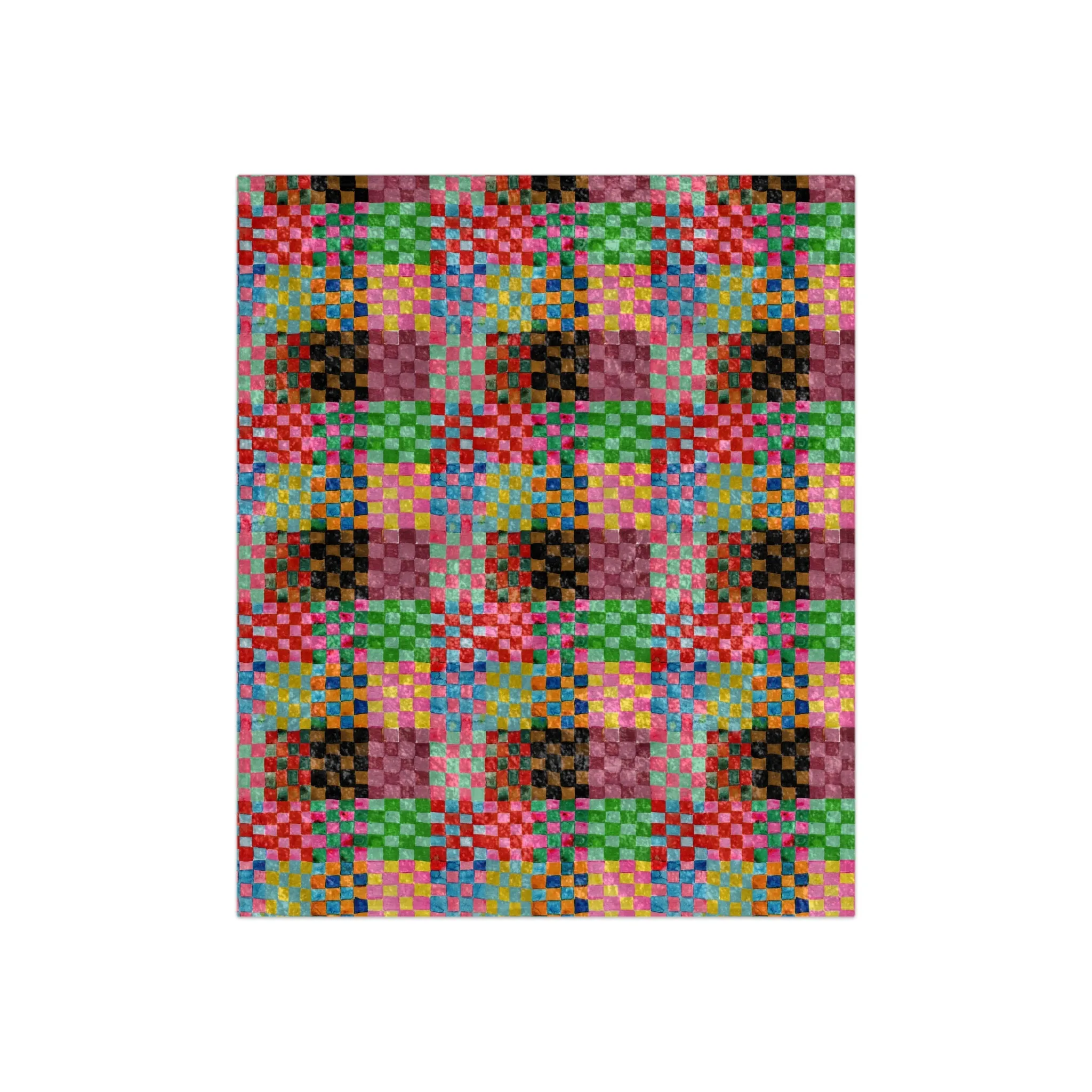 Checkerland Crushed Velvet Throw