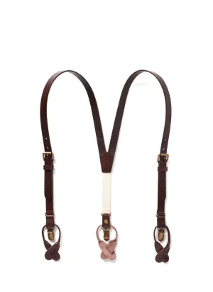 Chestnut Java (Kids) - Brown Leather Suspenders