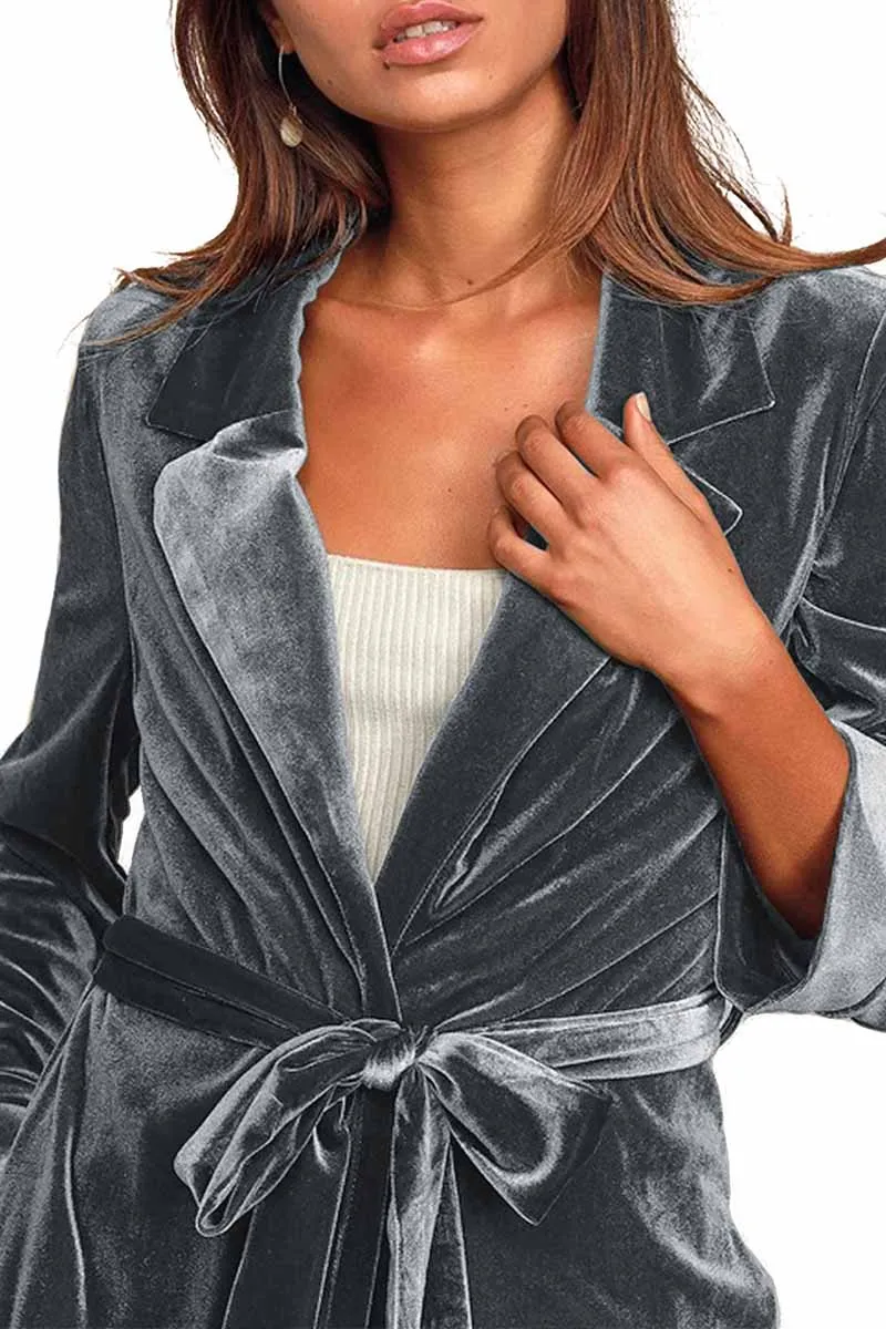 Chicindress Solid Gold Velvet Cardigan