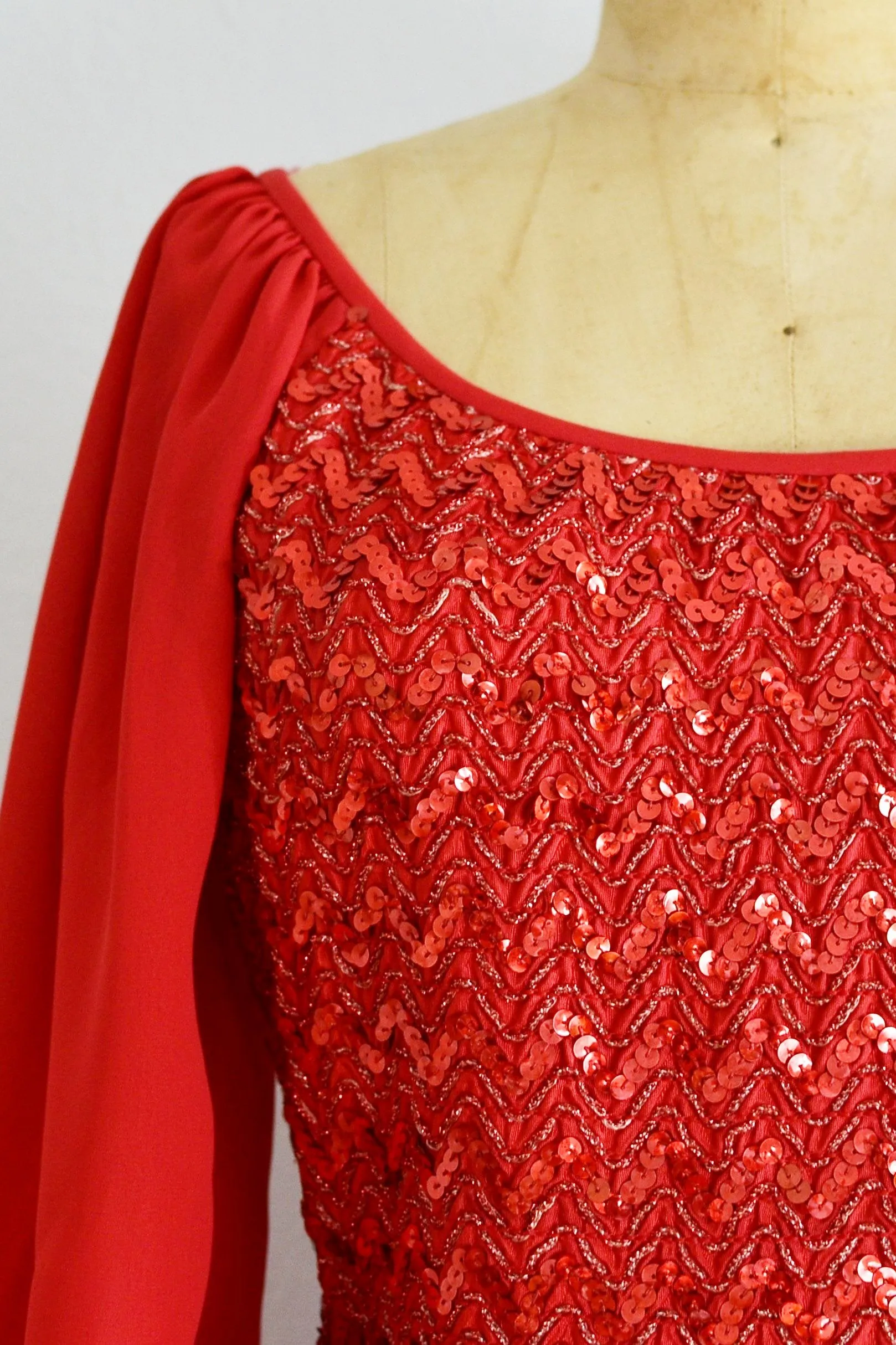 Chiffon Sequin Dress