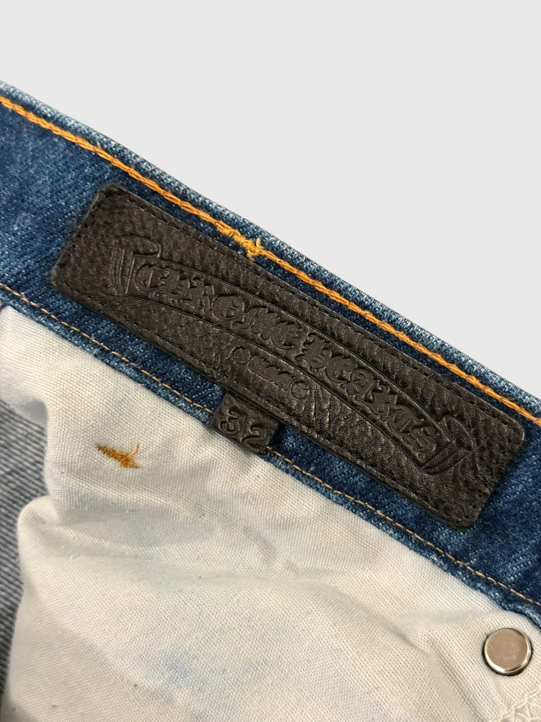 Chrome Hearts Levi's Cross Patch Blue Wash Denim Jeans
