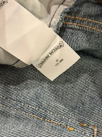 Chrome Hearts Levi's Cross Patch Blue Wash Denim Jeans