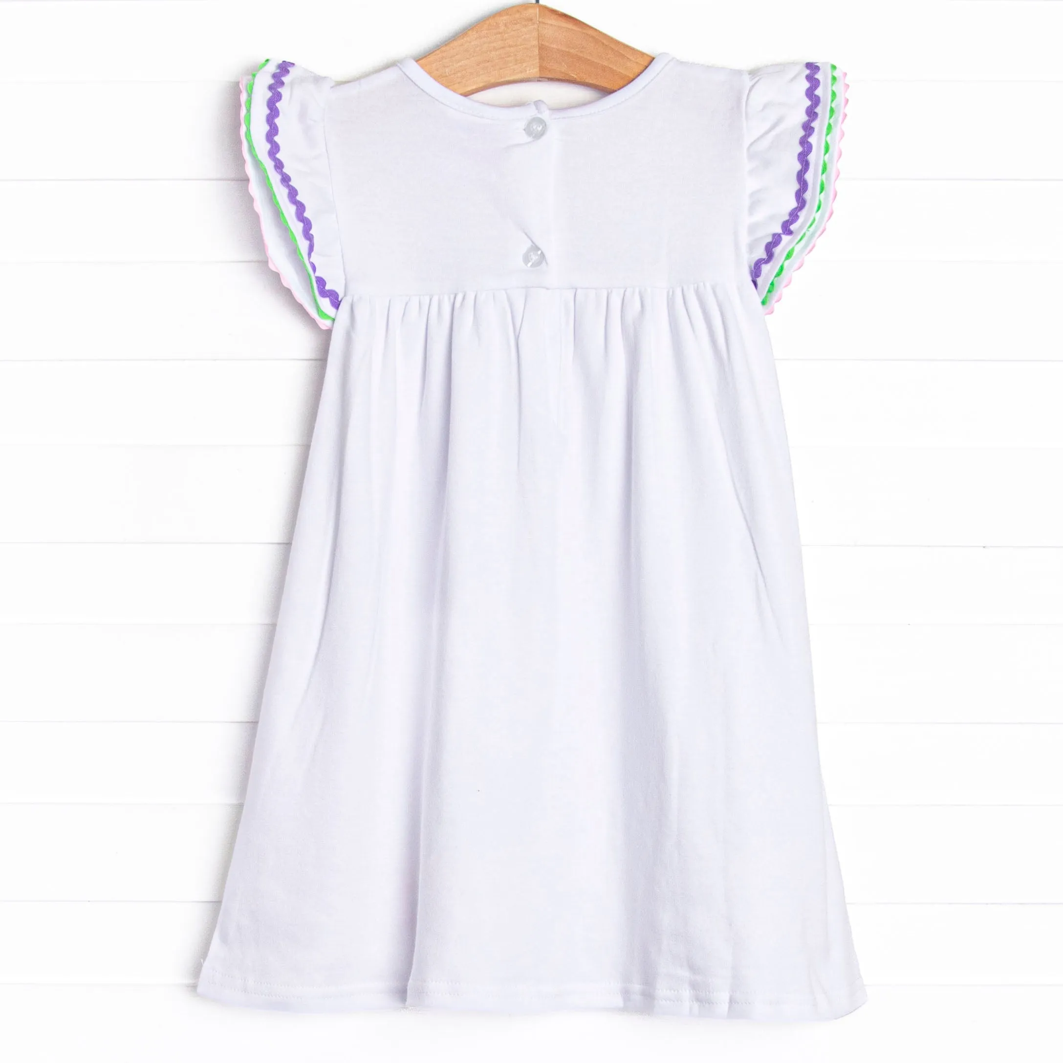 Color Craze Applique Dress, White