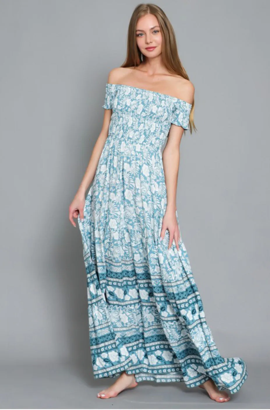 D56 CORNFLOWER MAXI DRESS