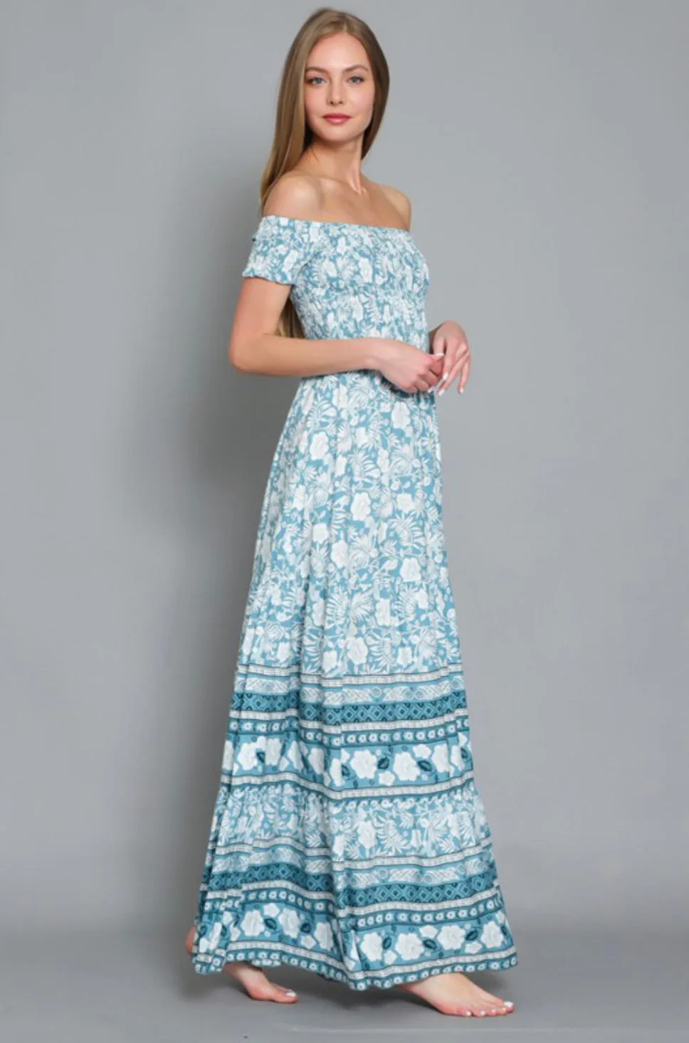 D56 CORNFLOWER MAXI DRESS