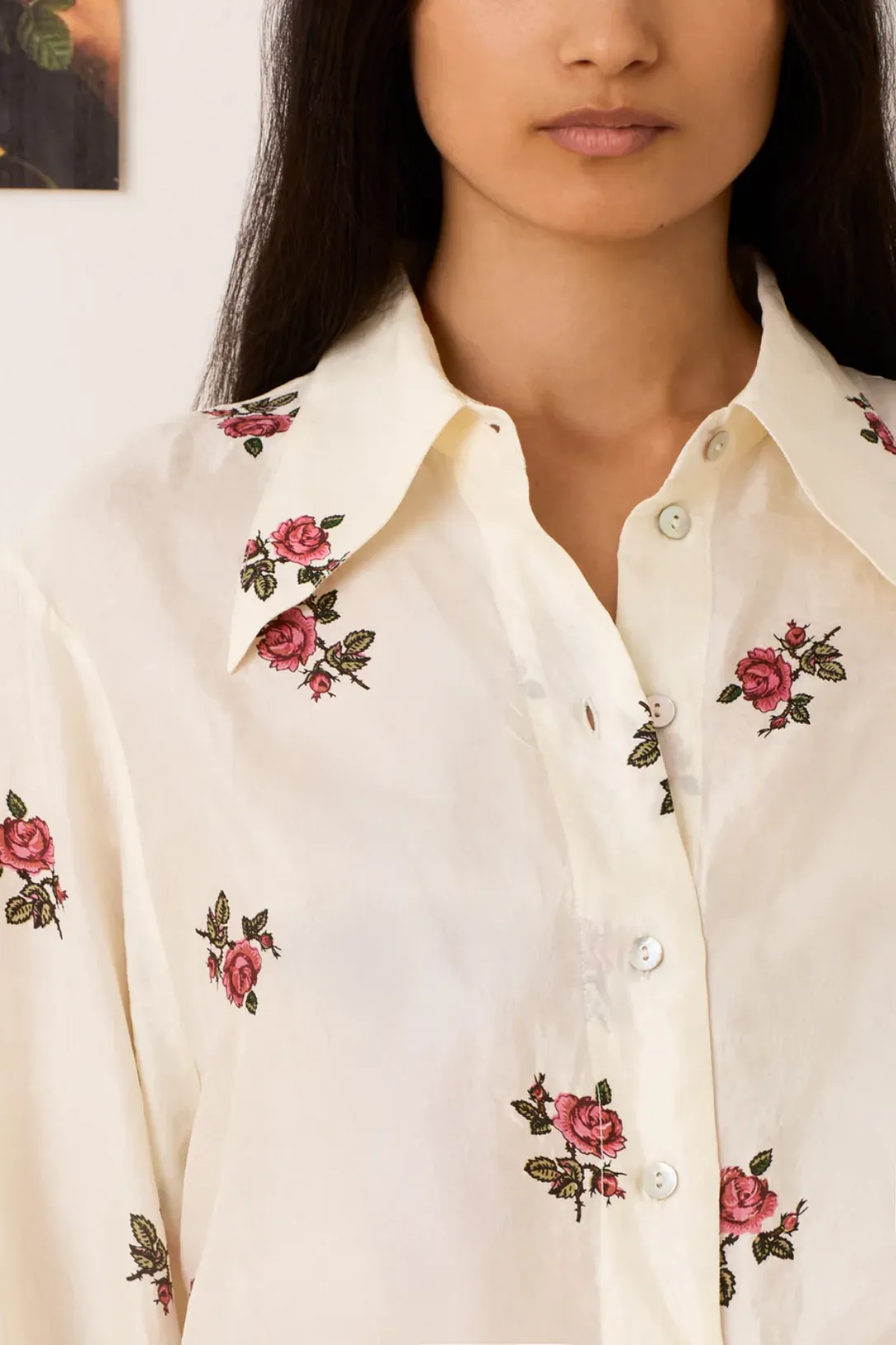 Dana Little Rosebud Shirt | White Rosebud