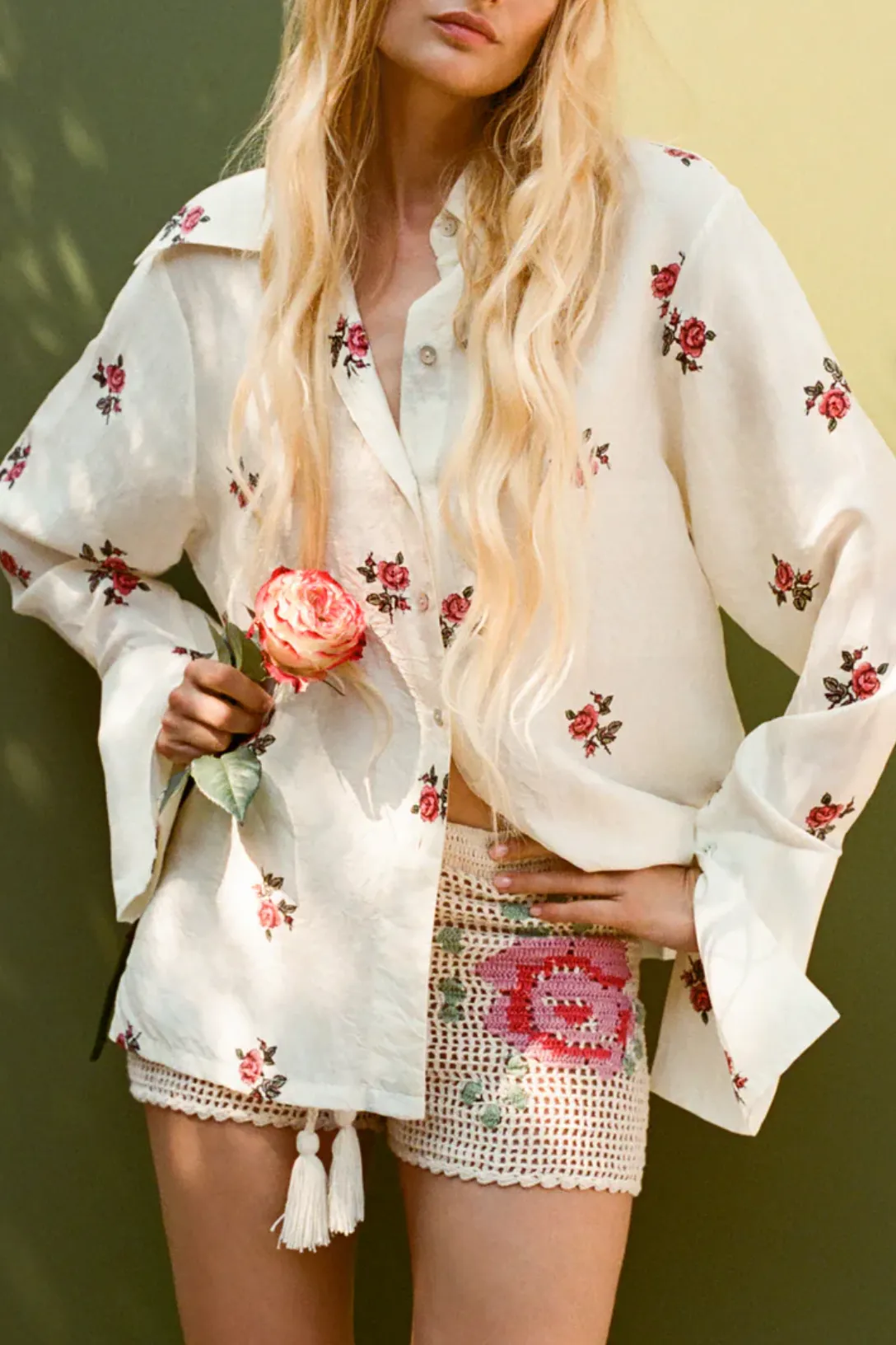 Dana Little Rosebud Shirt | White Rosebud