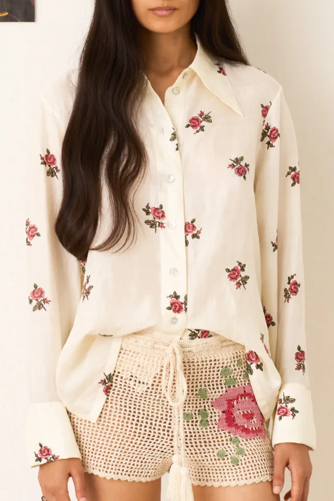 Dana Little Rosebud Shirt | White Rosebud