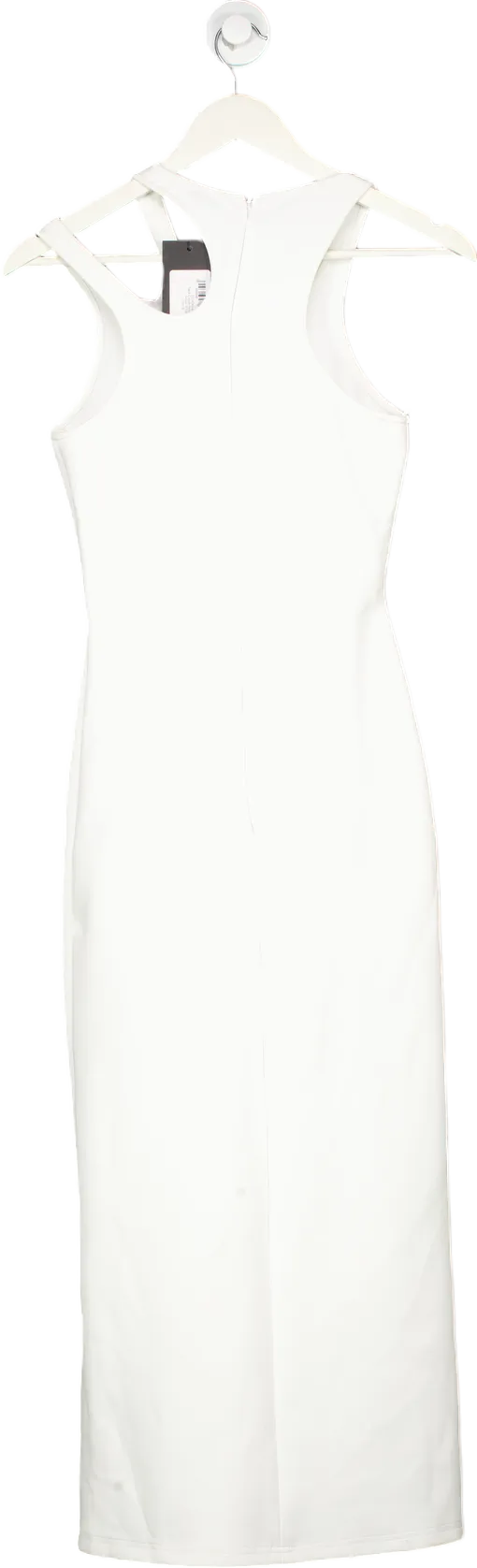 David Koma White Neck Cutouts Pencil Dress Scuba UK 8