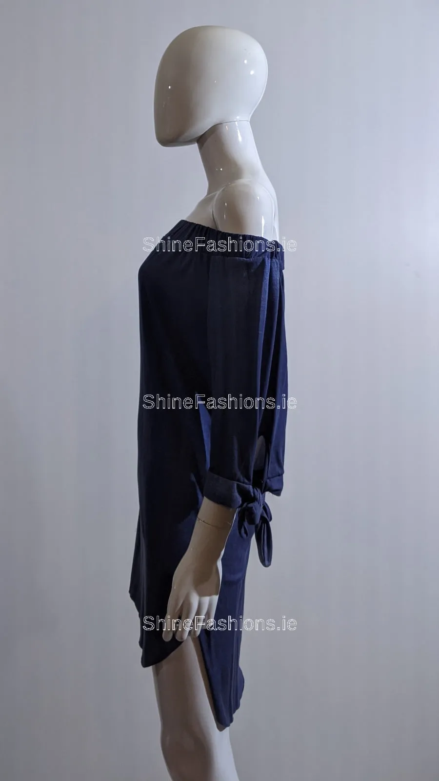 Denim Blue Off Shoulder Dress