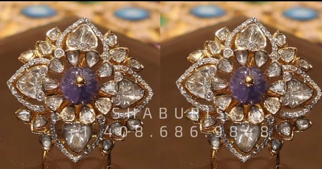 Diamond earrings,polki Diamond Jewelry Designs,moissanite Jewelry,diamond jewelry,Jhumki,latest indian jewelry Designs-NIHIRA