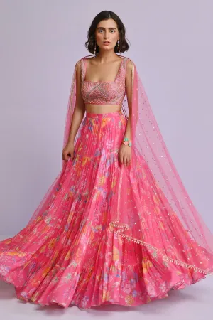 DIANA GEORGETTE FRILL SET