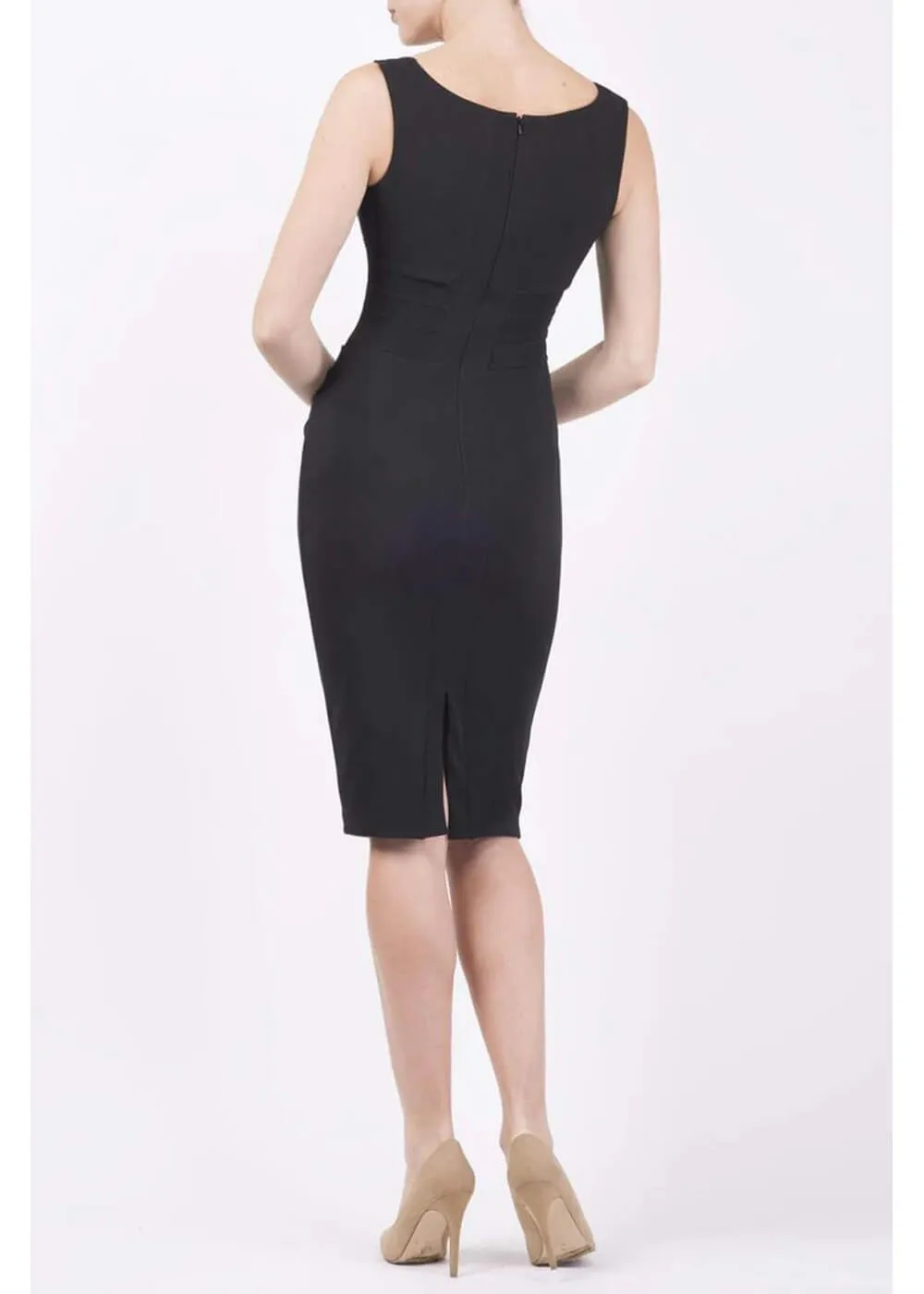 Diva Catwalk Banbury 50's Pencil Dress Black