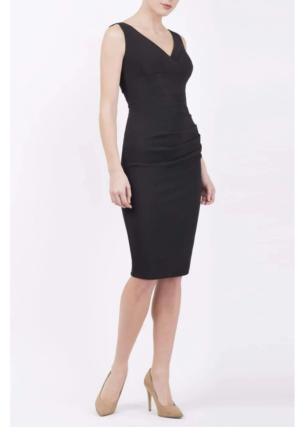 Diva Catwalk Banbury 50's Pencil Dress Black