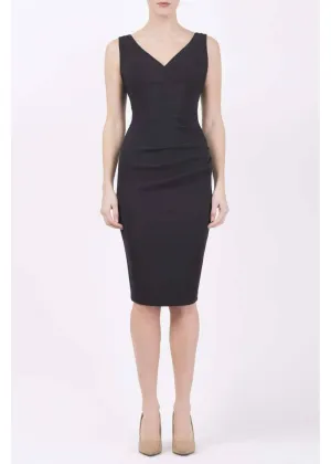 Diva Catwalk Banbury 50's Pencil Dress Black
