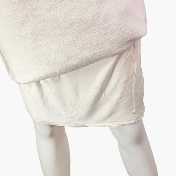 DOLAN Long-Sleeve Jacqueline Belted Midaxi Pencil Dress (Ivory | Size S)