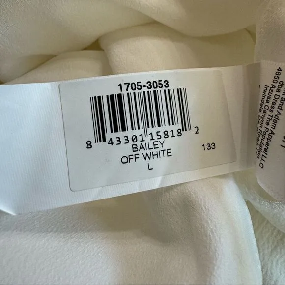 Dress The Population Bailey Dress in Off-White Size Large
