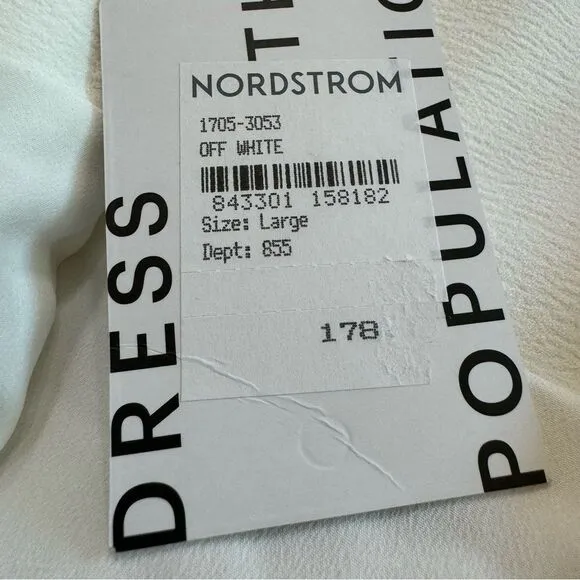 Dress The Population Bailey Dress in Off-White Size Large