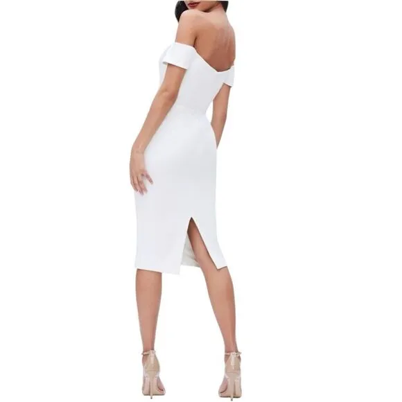 Dress The Population Bailey Dress in Off-White Size Large