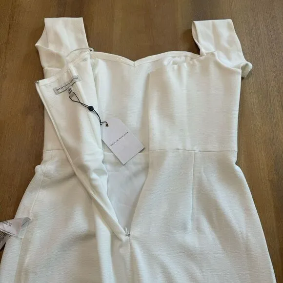 Dress The Population Bailey Dress in Off-White Size Large