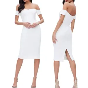 Dress The Population Bailey Dress in Off-White Size Large