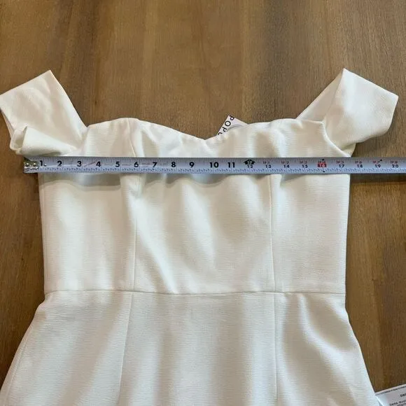 Dress The Population Bailey Dress in Off-White Size Large