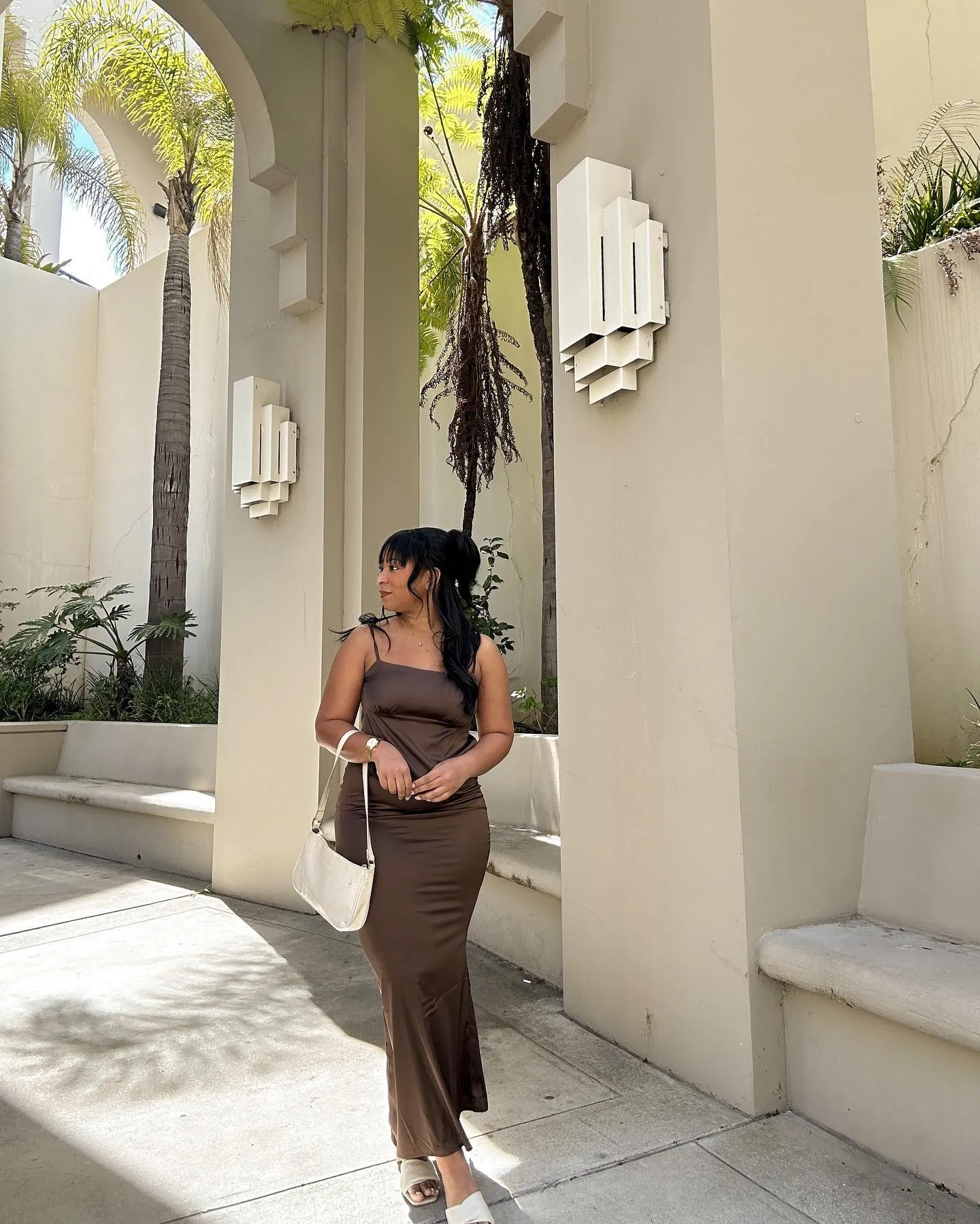 Edikted - Open Satin Set in Brown