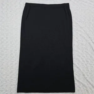 Eileen Fisher black office dress with Italian yarn 100% wool Womens Large Petite