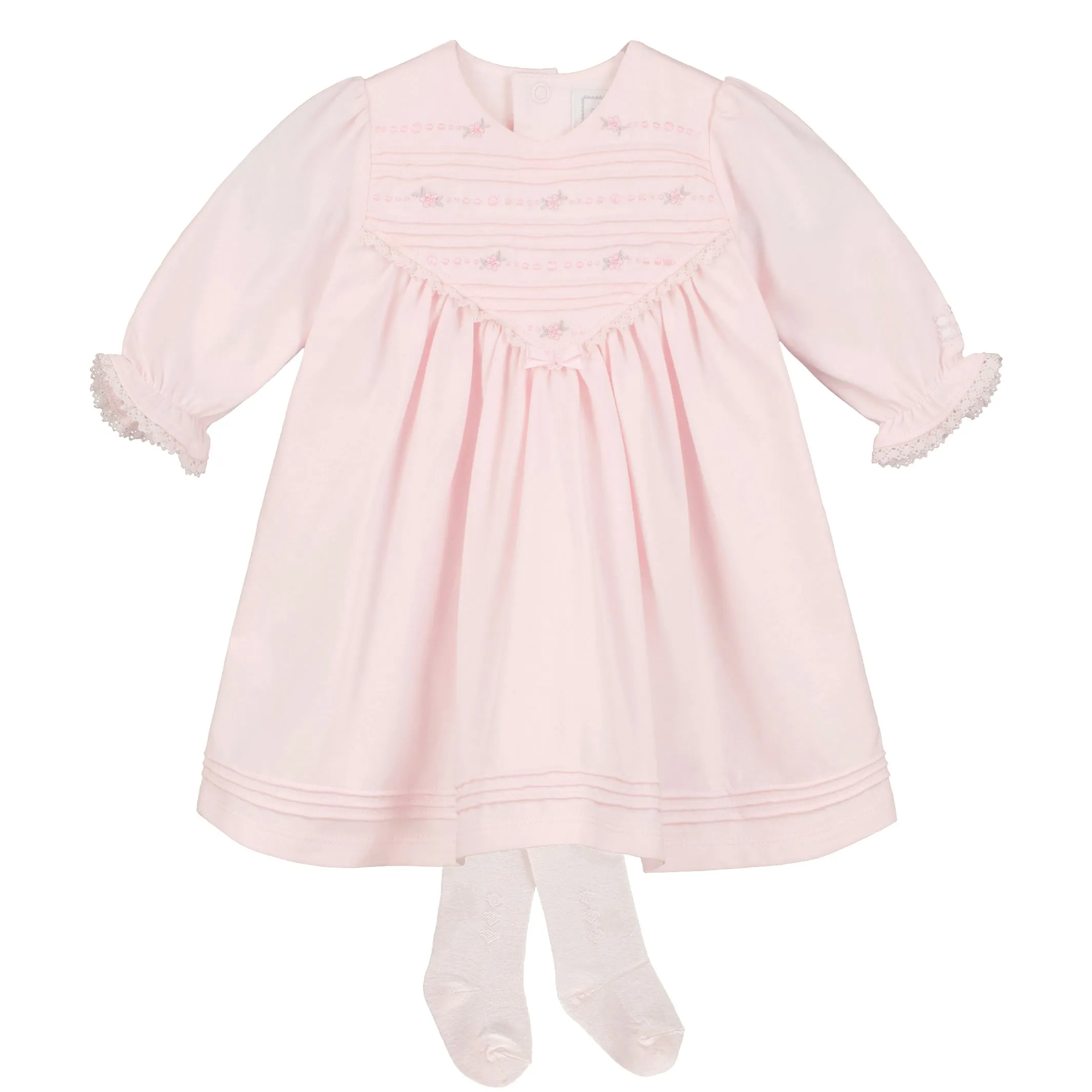 Elsa Dress with Pleat Detail & Tights