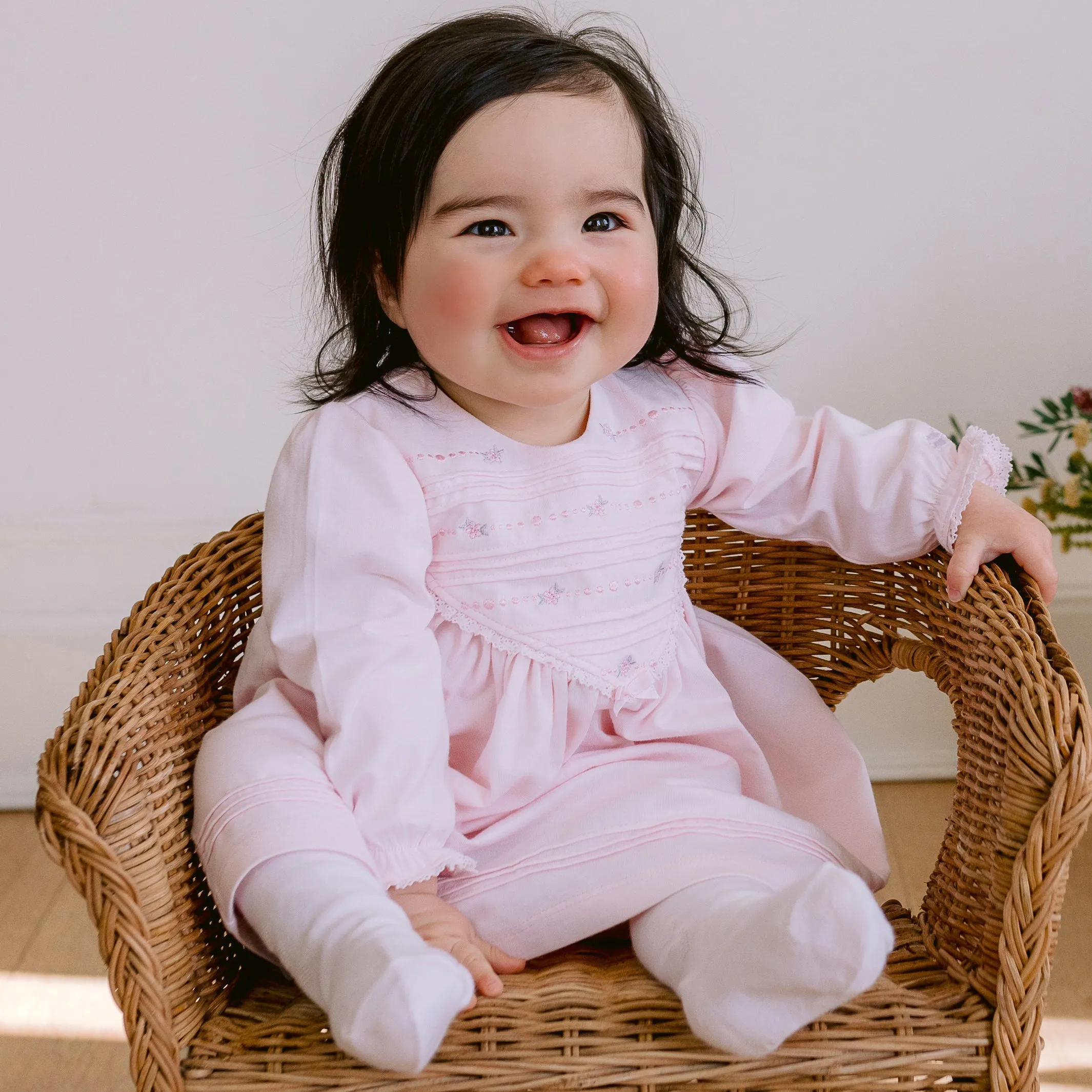 Elsa Dress with Pleat Detail & Tights