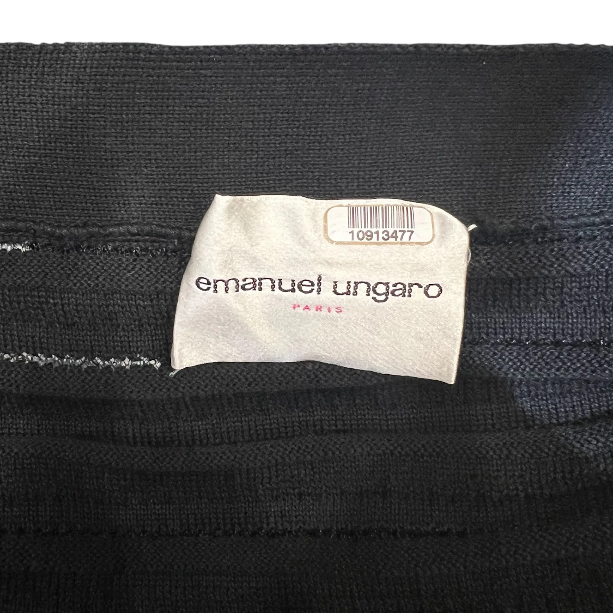 Emanuel Ungaro 1990's Black Peek-A-Boo Cut Bodice Knit Dress