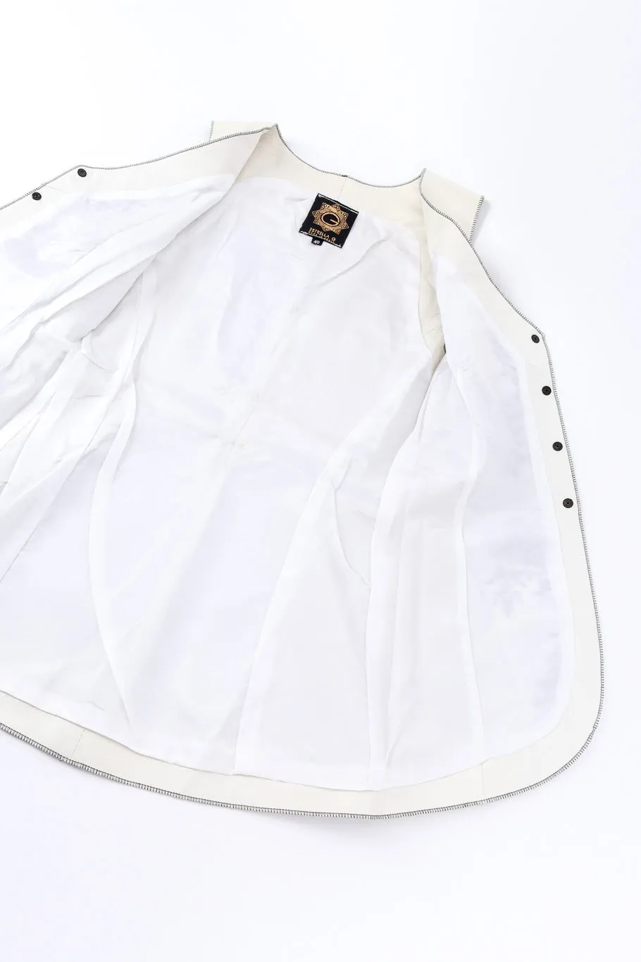 Embroidered Leather Vest and Pant Set