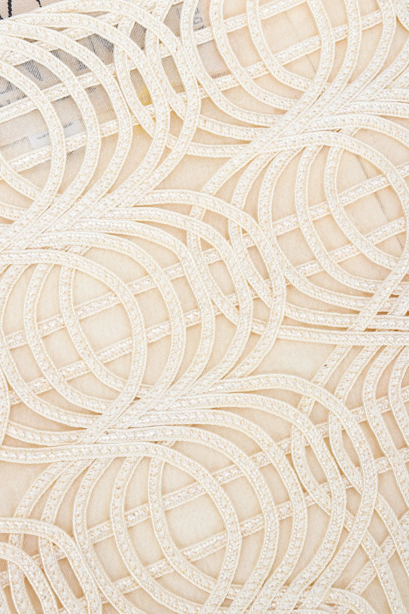 Embroidered Overlay Shell Top